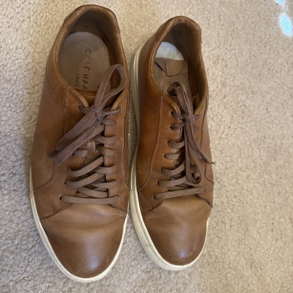 Cole Haan Grand Leather Sneaker C32167 Men's Size 9 Cognac Tan Brown - Picture 2 of 4